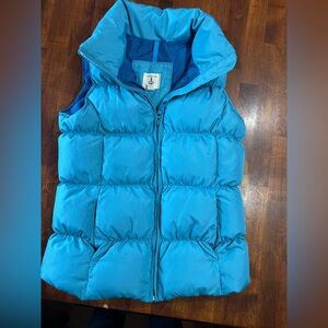 Lands End Blue Puffer Vest Small